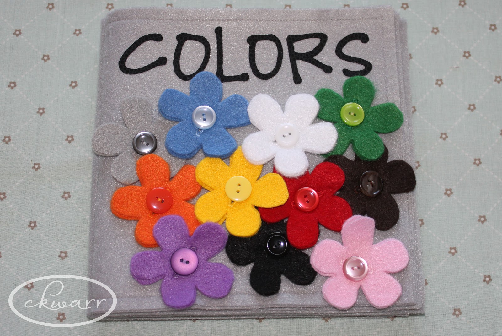 Crafty Endeavors Felt Quiet Book COLORS