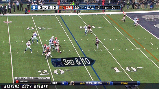 I imagine Romo making Williams sisters-type sounds when he throws, which makes this gif extra awesome for me