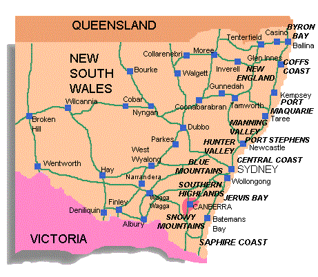 Map of Australia Region Political