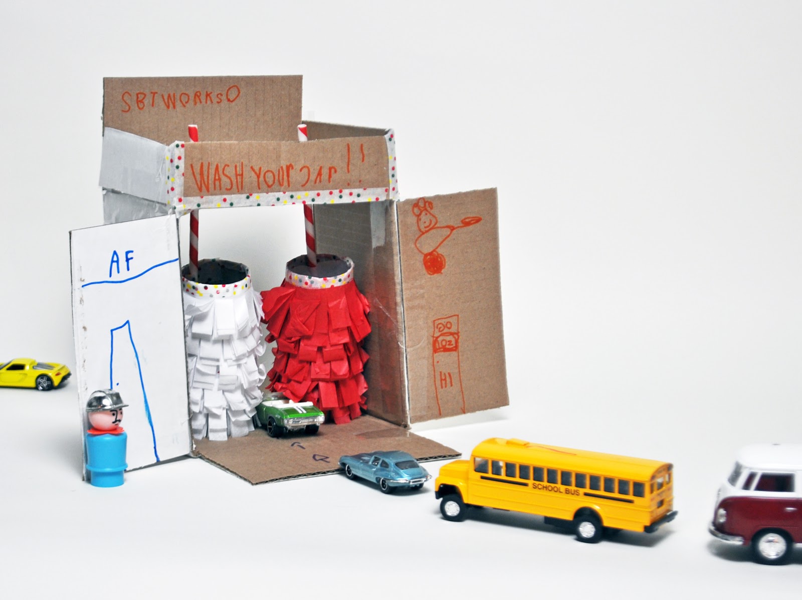 klt sketchbook {Cardboard} Wash Your Car!!