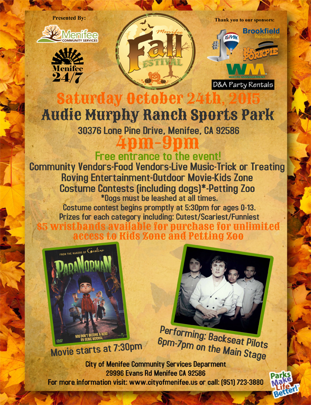 menifee fall festival halloween fun for everyone menifee 24 7 menifee flyers