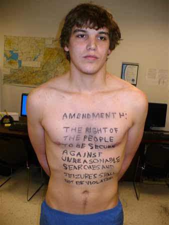 Man With 4th Amendment Written on Chest Wins Trial Over Airport Arrest Man With 4th Amendment Written on Chest Wins Trial Over Airport Arrest