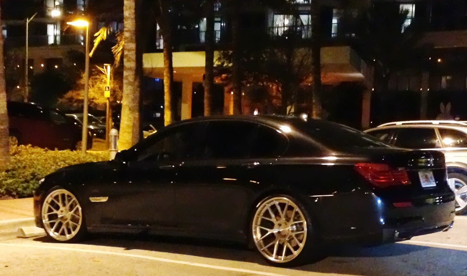 Exotic Cars on the Streets of Miami BMW 750i with custom rims