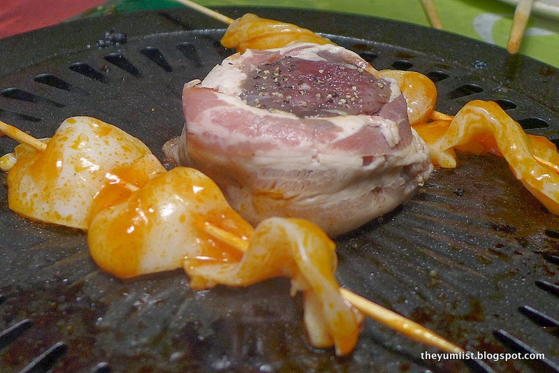Squid Skewers and Bacon Wrapped Filet Mignon Barbecue Garden, Rooftop KL Life Centre