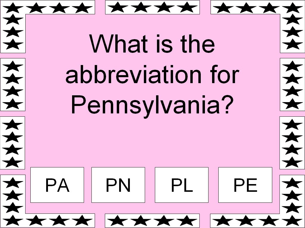 Student Survive 2 Thrive American State Abbreviations Part 5 of 5