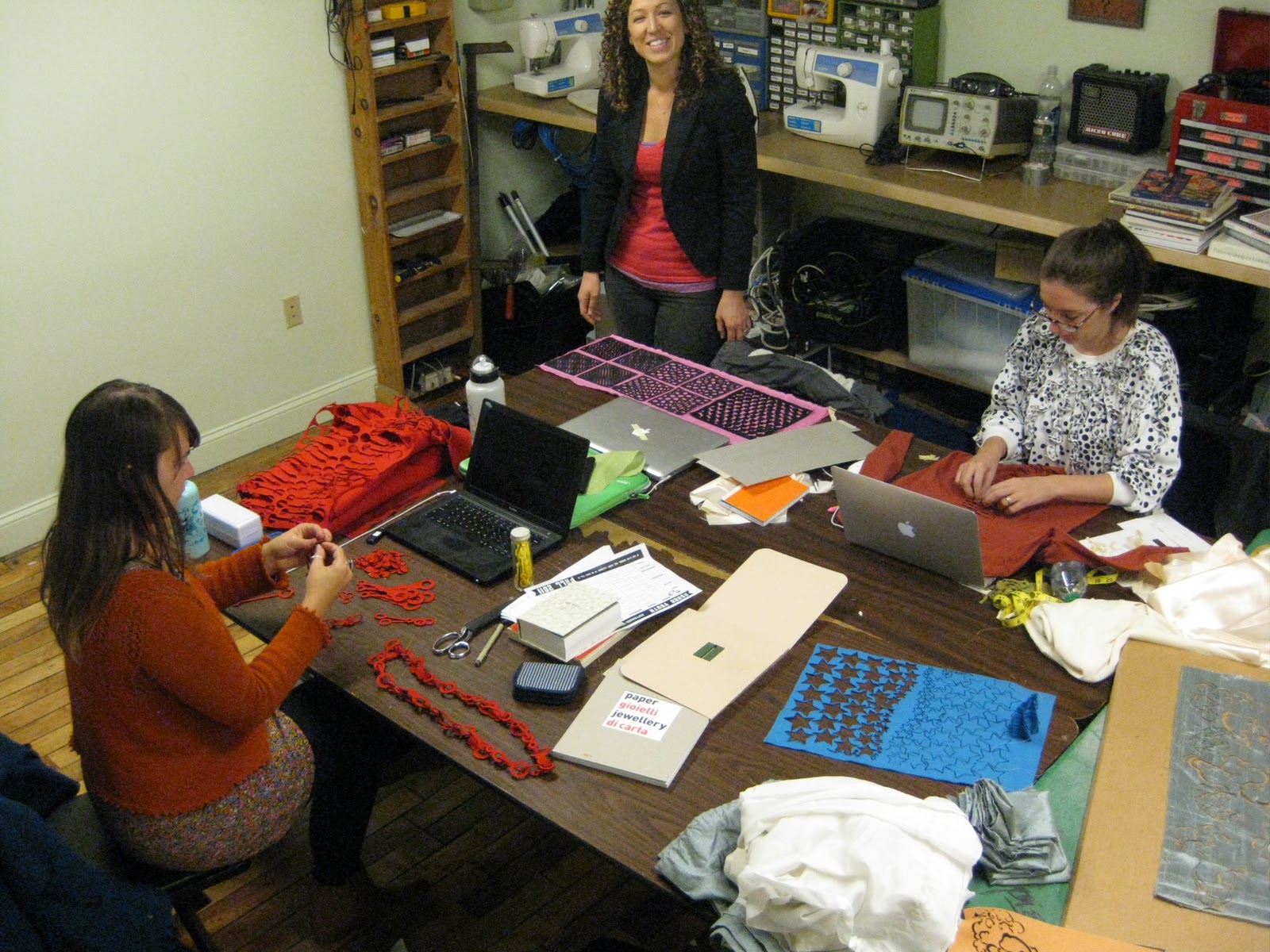 From the Hands and Brains of Jenine Bressner Lasercut Textile Class at