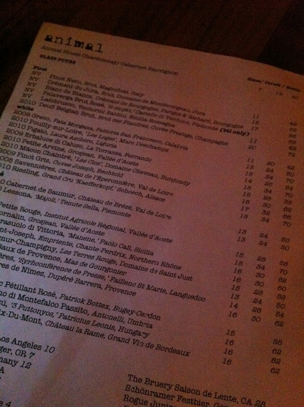 Food Makes Me Happy Animal Restaurant Los Angeles