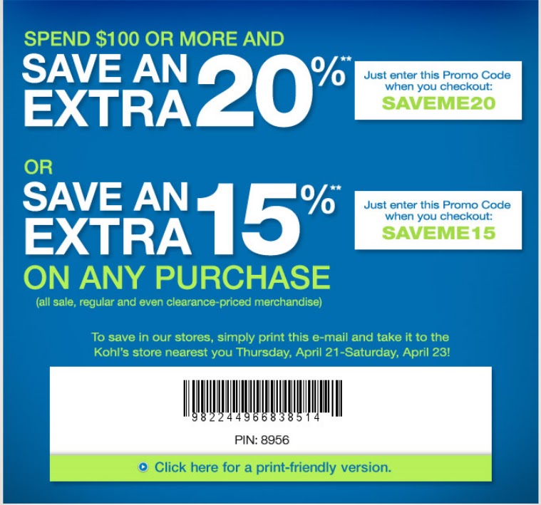 Kohls coupons in store retailmenot