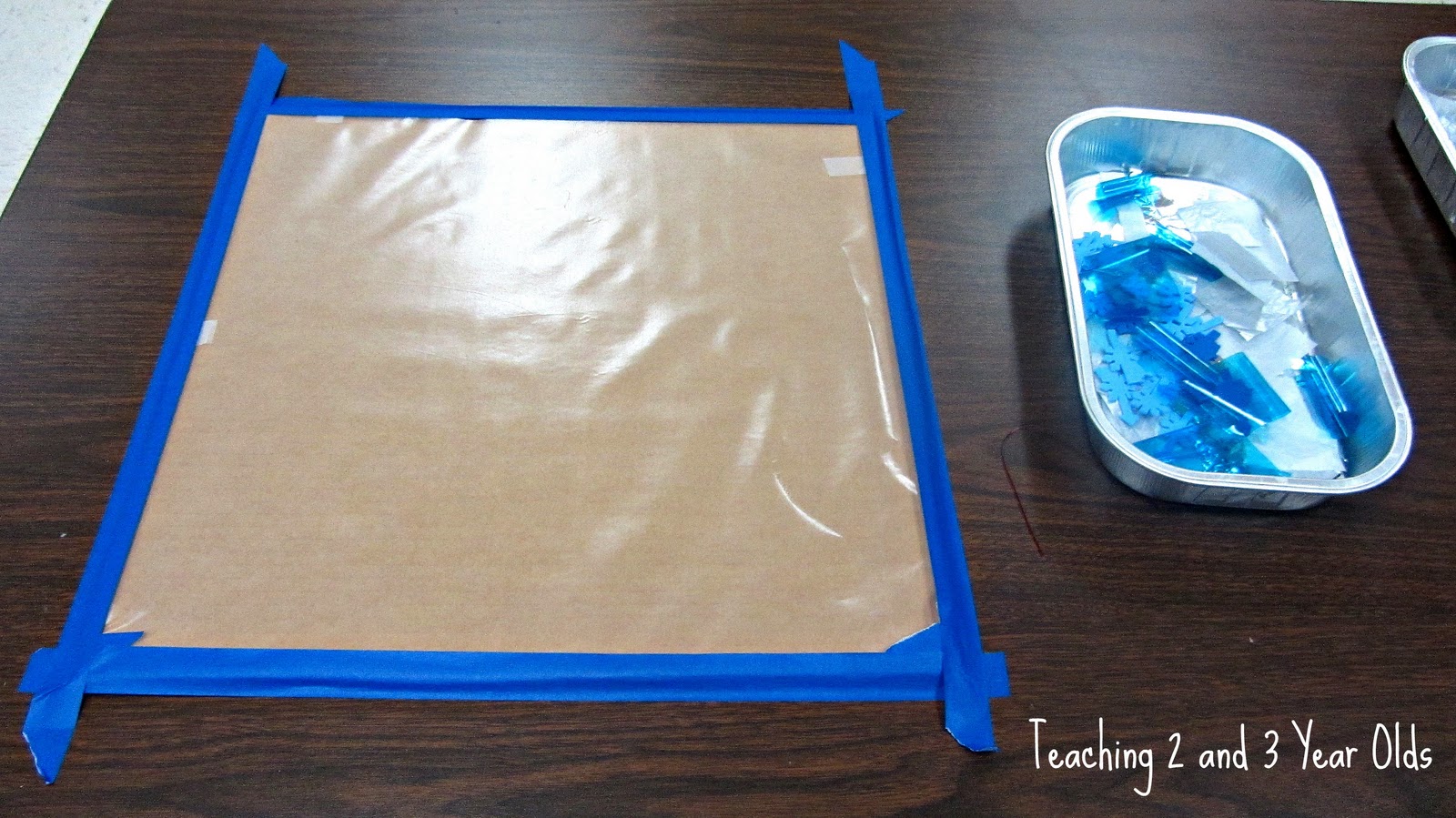 Teaching 2 and 3 Year Olds Sticky Table....Sticky Wall!