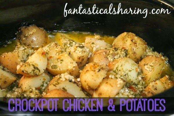 Crockpot Chicken & Potatoes | Break out that crockpot for this delicious and inexpensive meal! #crockpot #recipe