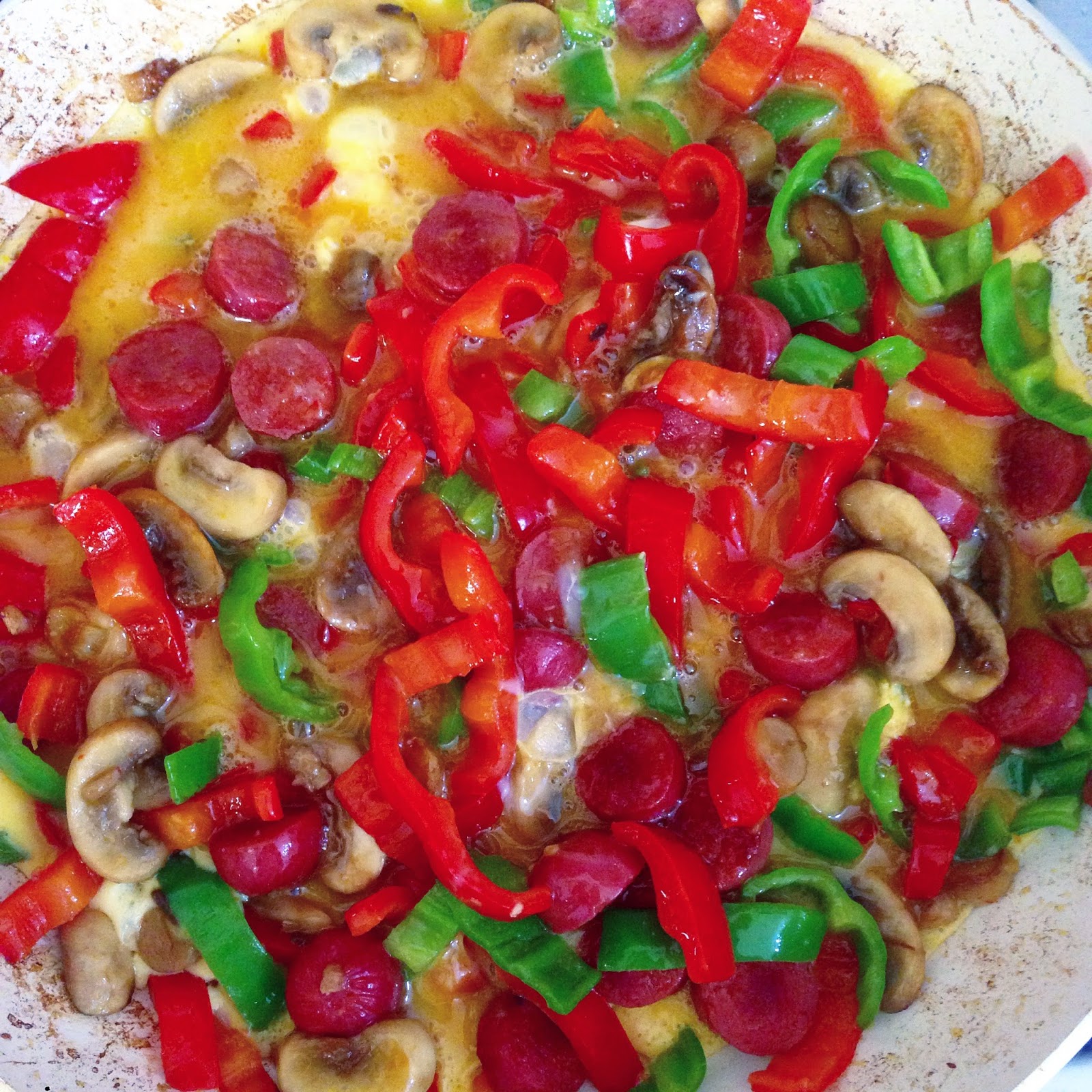 Sosisli Mısırlı Omlet Sosisli Mısırlı Omlet
