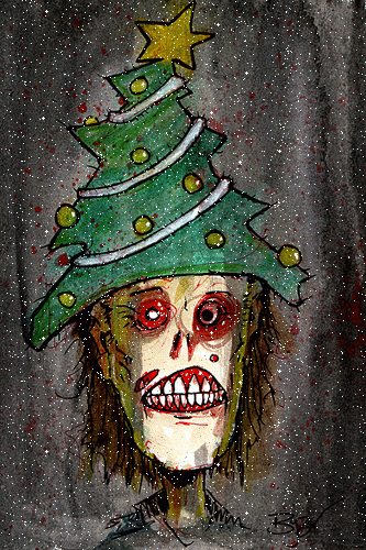 Christmas tree zombie