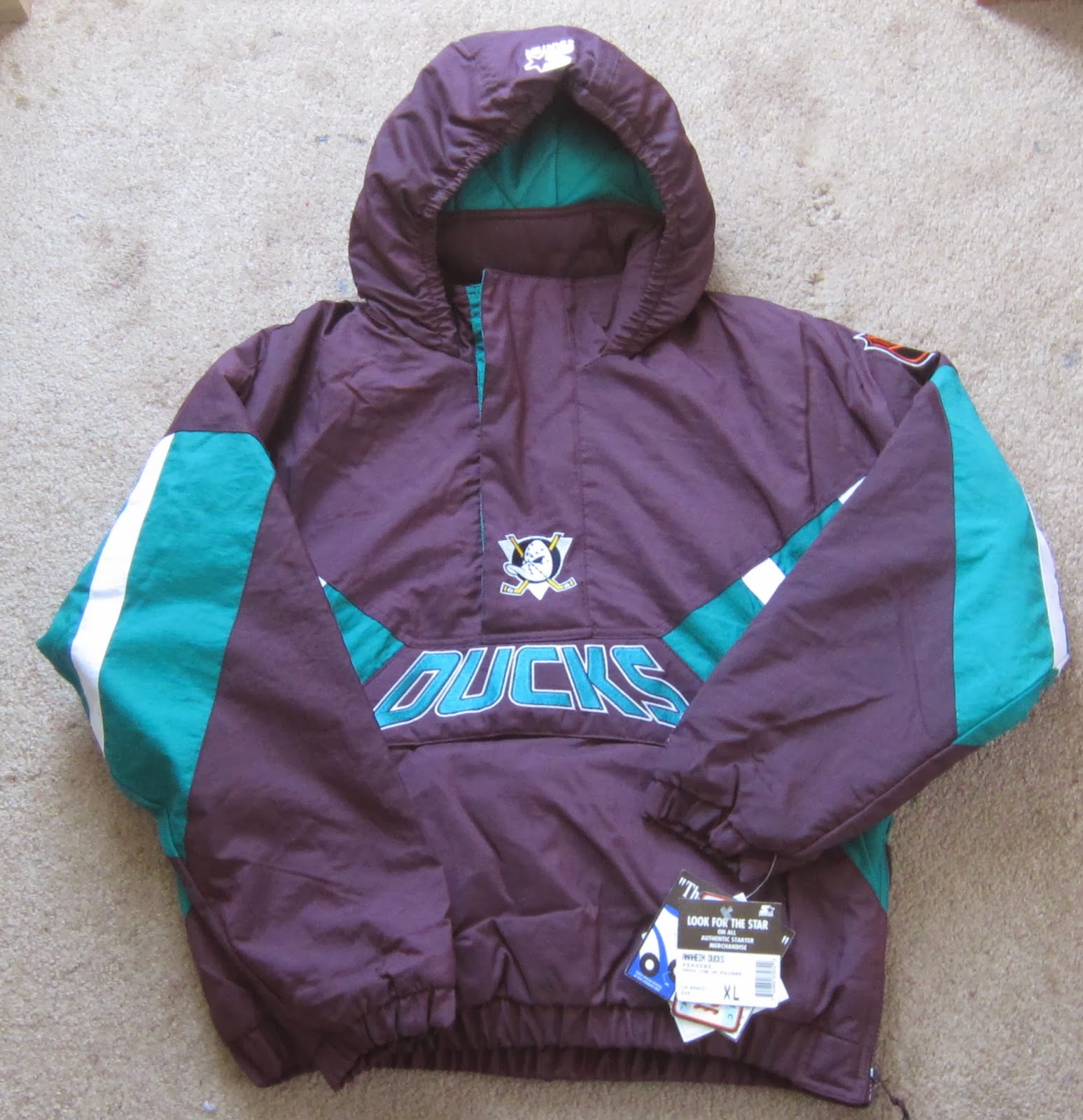Vintage Sports Apparel DEADSTOCK Vintage NWT Anaheim Mighty Ducks