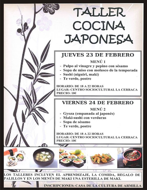 Agenda Cultural de Armilla: TALLERES COCINA JAPONESA
