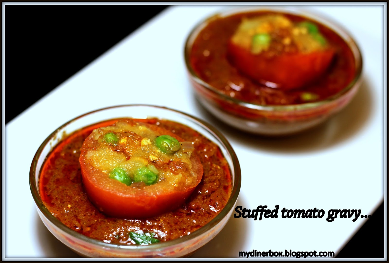 Stuffed tomato gravy
