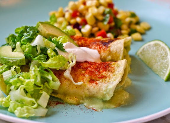 Chicken Enchiladas with Tomatillo Sauce Chicken Enchiladas with Tomatillo Sauce