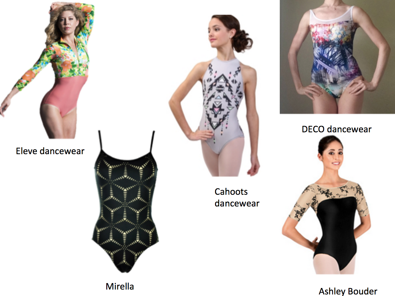The Dancewear Guru Dancewear trend patterned leotards