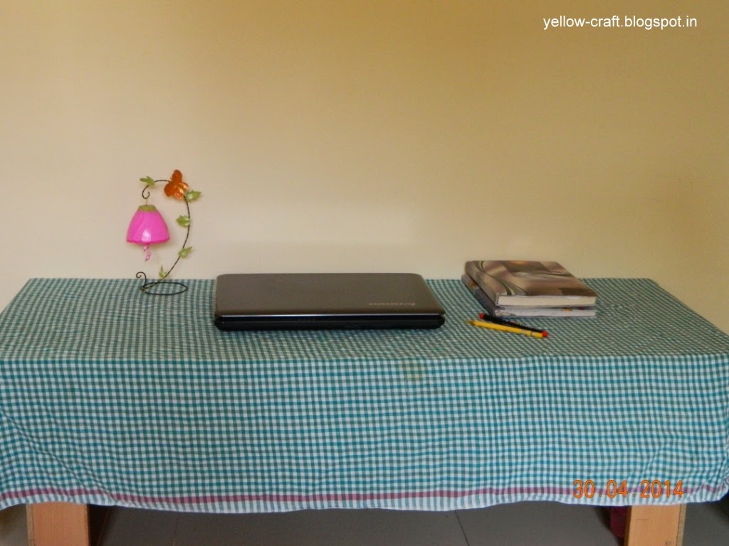 Plastic Bottle Table decor Yellow Craft