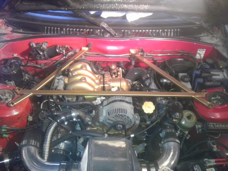 Custom Fc3s rx7 strut tower brace with master cylinder brace Ridge City Motor Sports