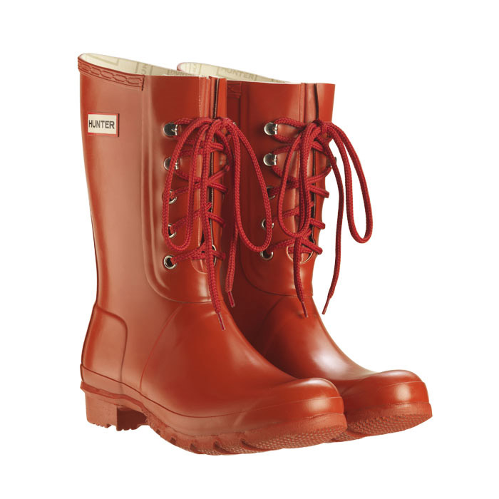 hunter lace up wellies