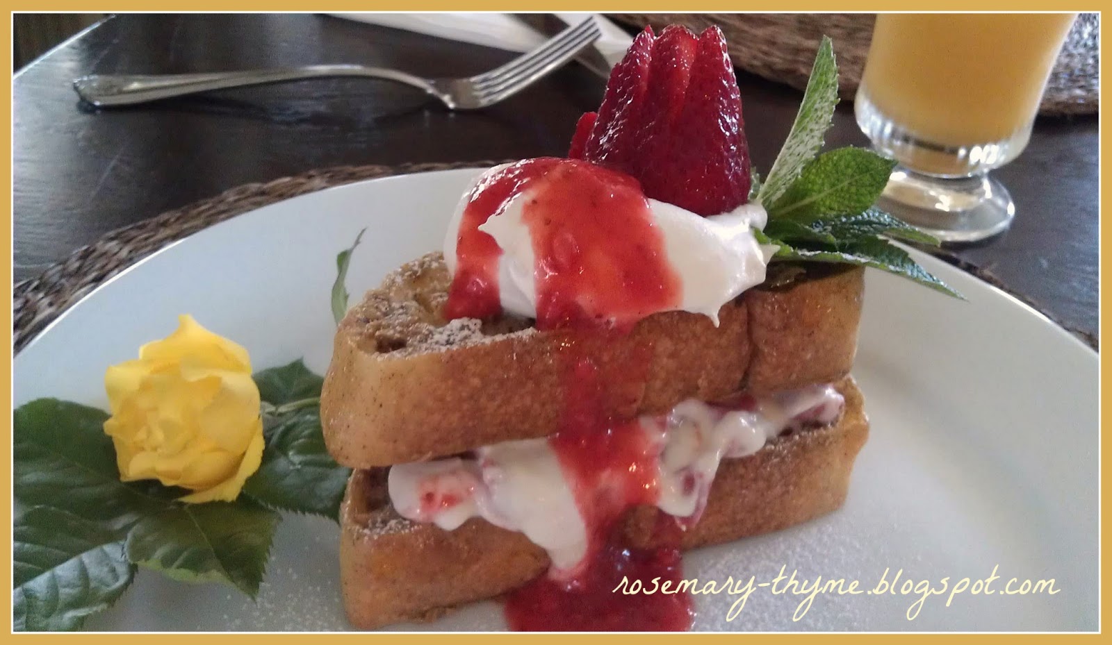French Toast Stuffed With Strawberries and Guava
