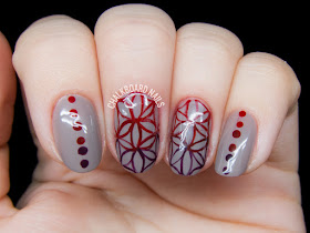 Flower of Life sacred geometry nail art by @chalkboardnails