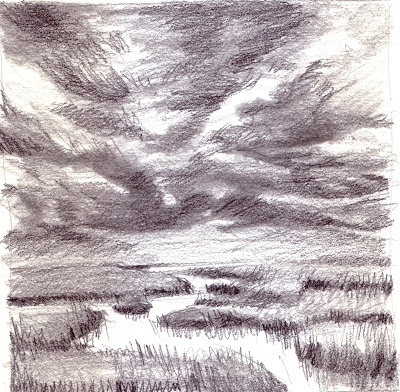 Marsh Labyrinth 3, Great Marsh, Cape Cod, drawing