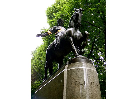 Paul Revere wearing Bruins jersey