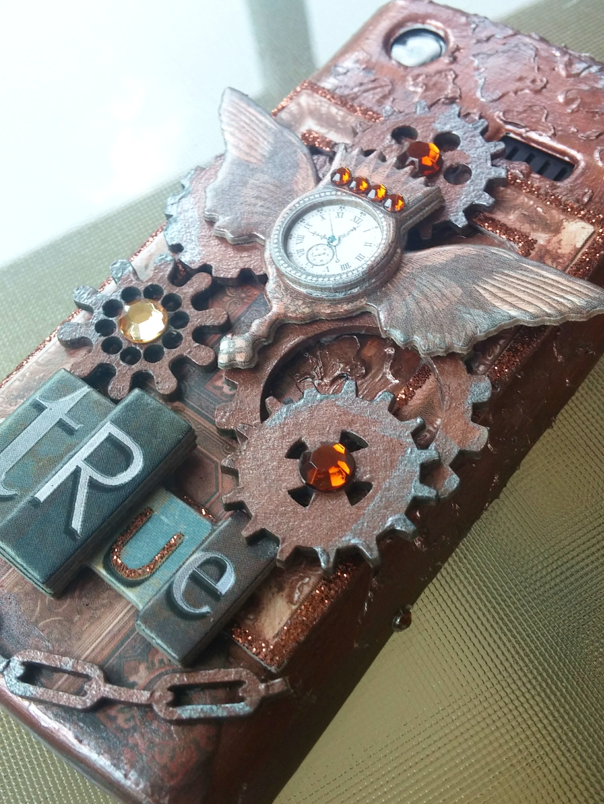 Such a Pretty Mess Mixed Media Revamped Phone Cover {Bo Bunny Penny