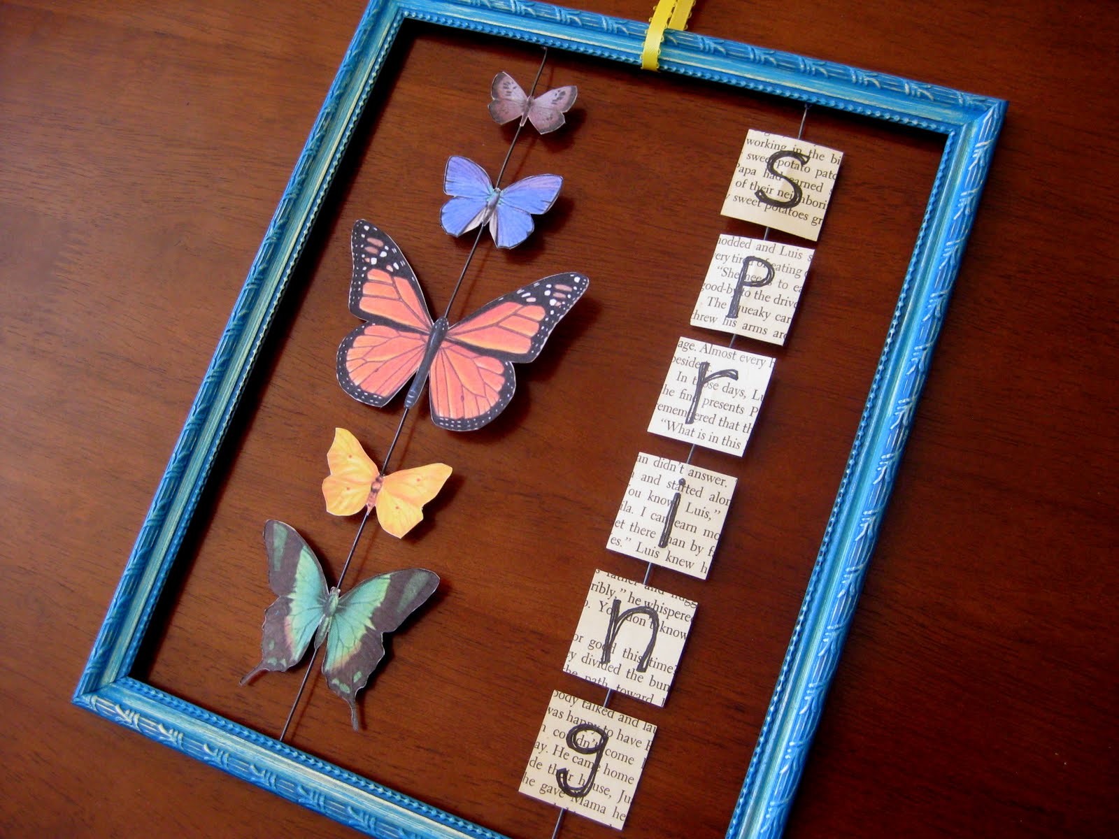butterfly wall hanging tutorial...