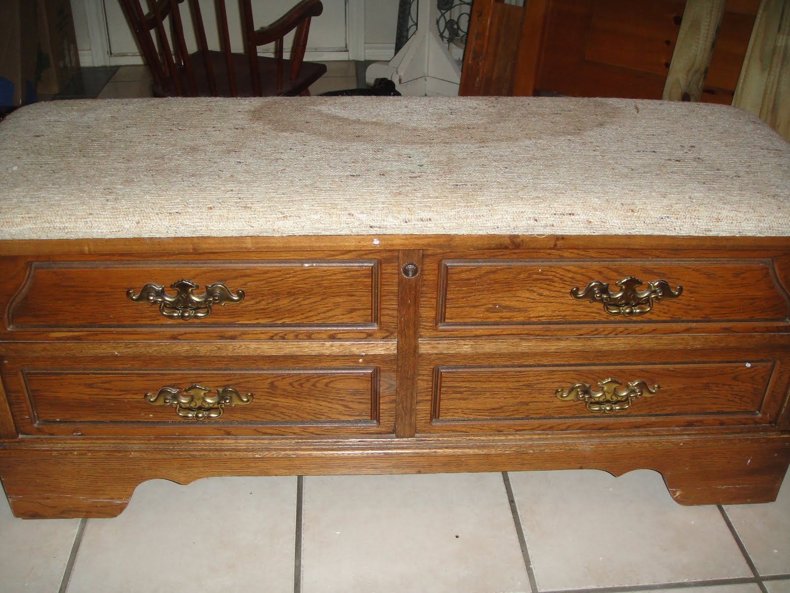 Centsible Creativities How to recover a hope chest seat.