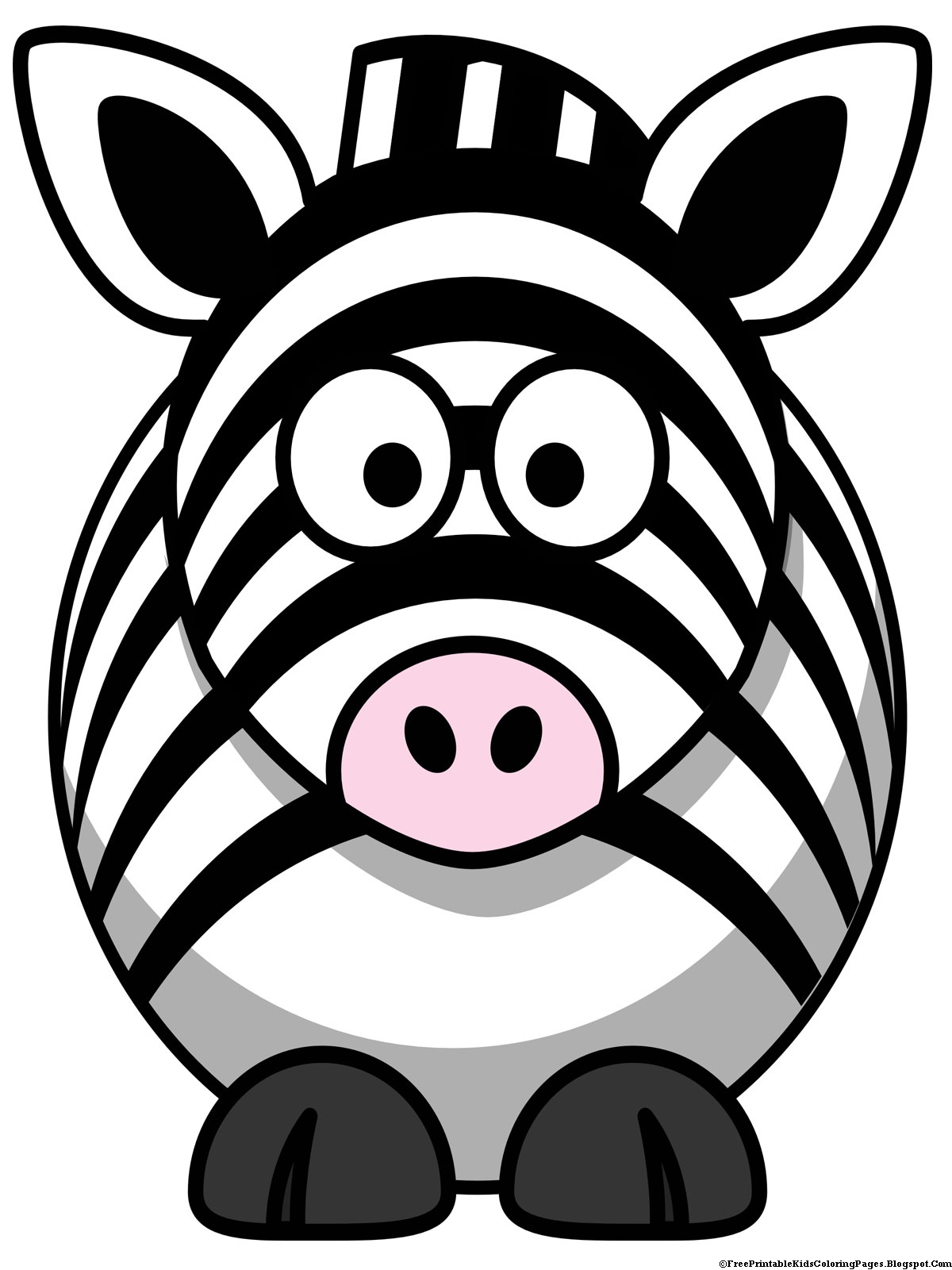 zebra coloring cartoon printable related