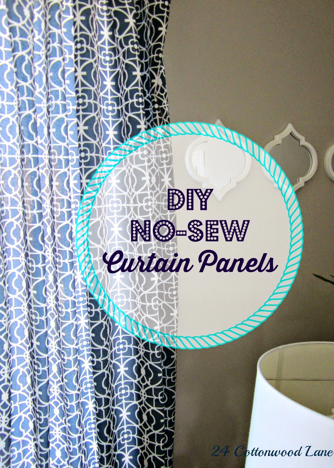DIY NoSew Curtain Panels 24 Cottonwood Lane24 Cottonwood Lane