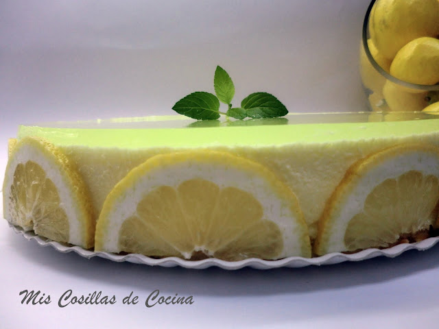 Tarta Mousse De Limón Con Gelatina De Gin Tonic, Original Mint
