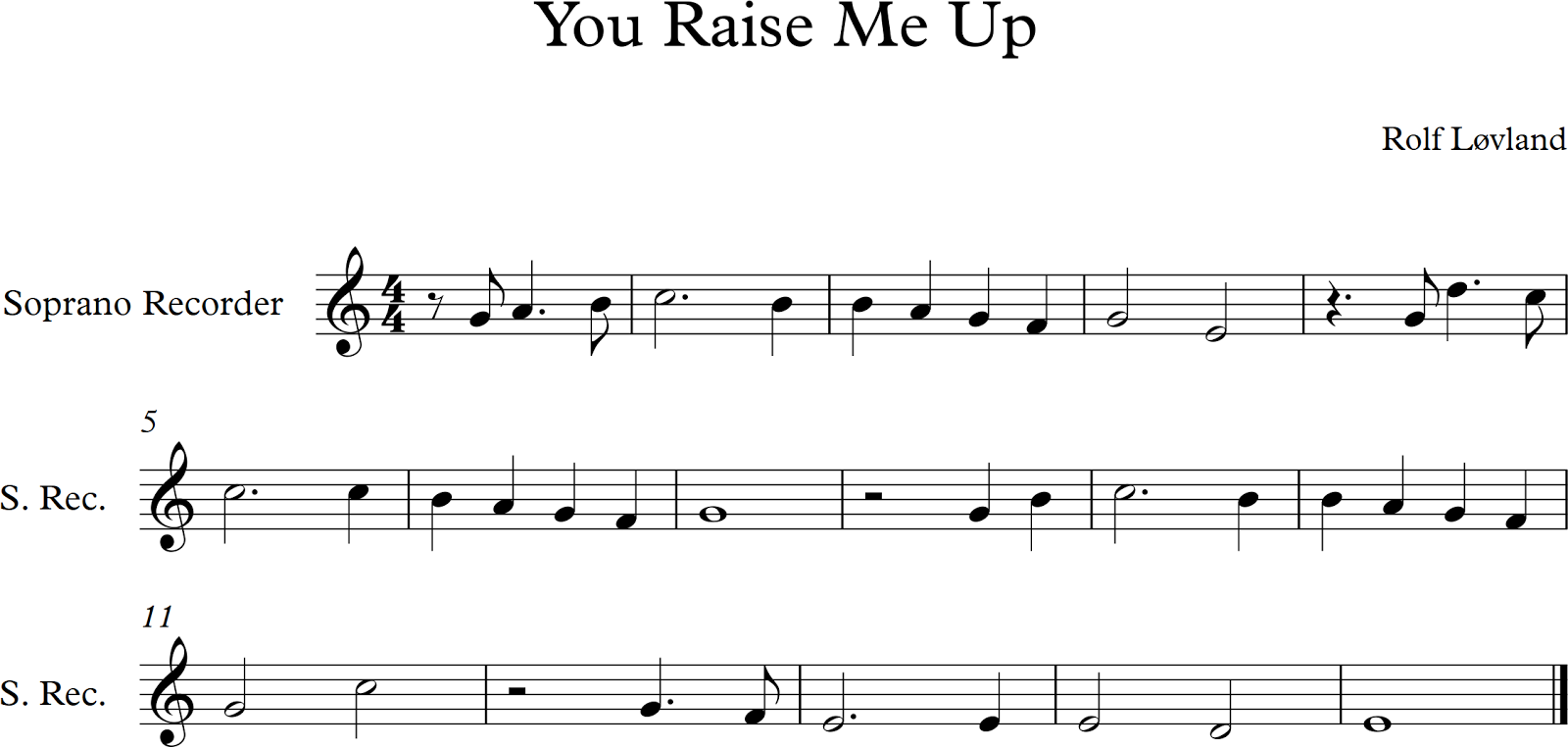 recorder notes