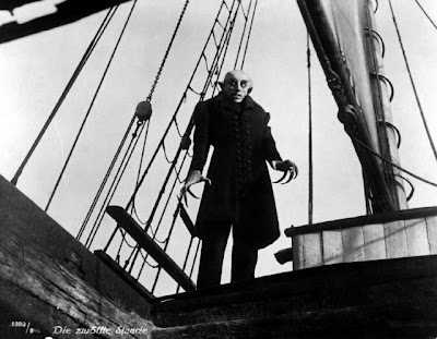 Count Orlok on the boat in Nosferatu