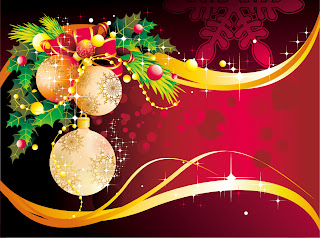豪華な飾り付けのクリスマスの背景 christmas decoration background vector イラスト素材2