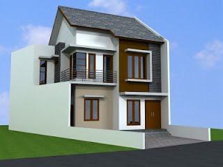 Desain Rumah Minimalis 2 Lantai Type 21