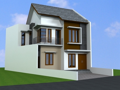Rumah minimalis sederhana 2 lantai type 36