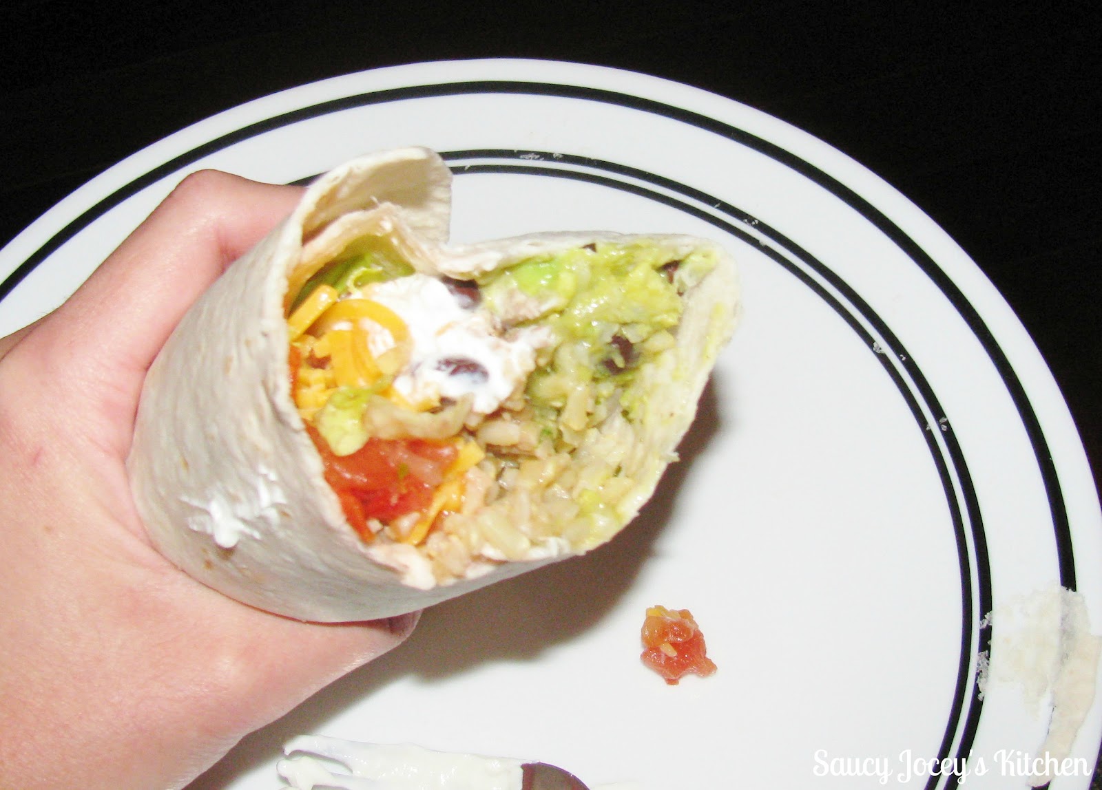 Saucy Jocey's Kitchen Shredded Pork Burritos