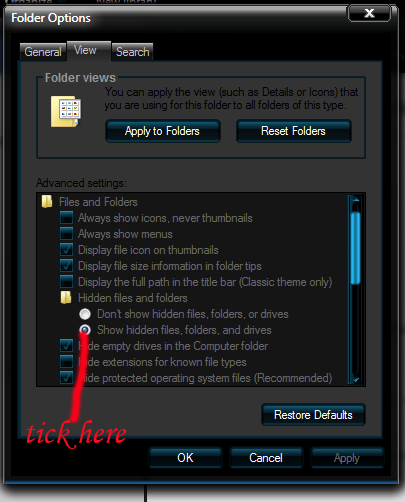 find hidden files find hidden files