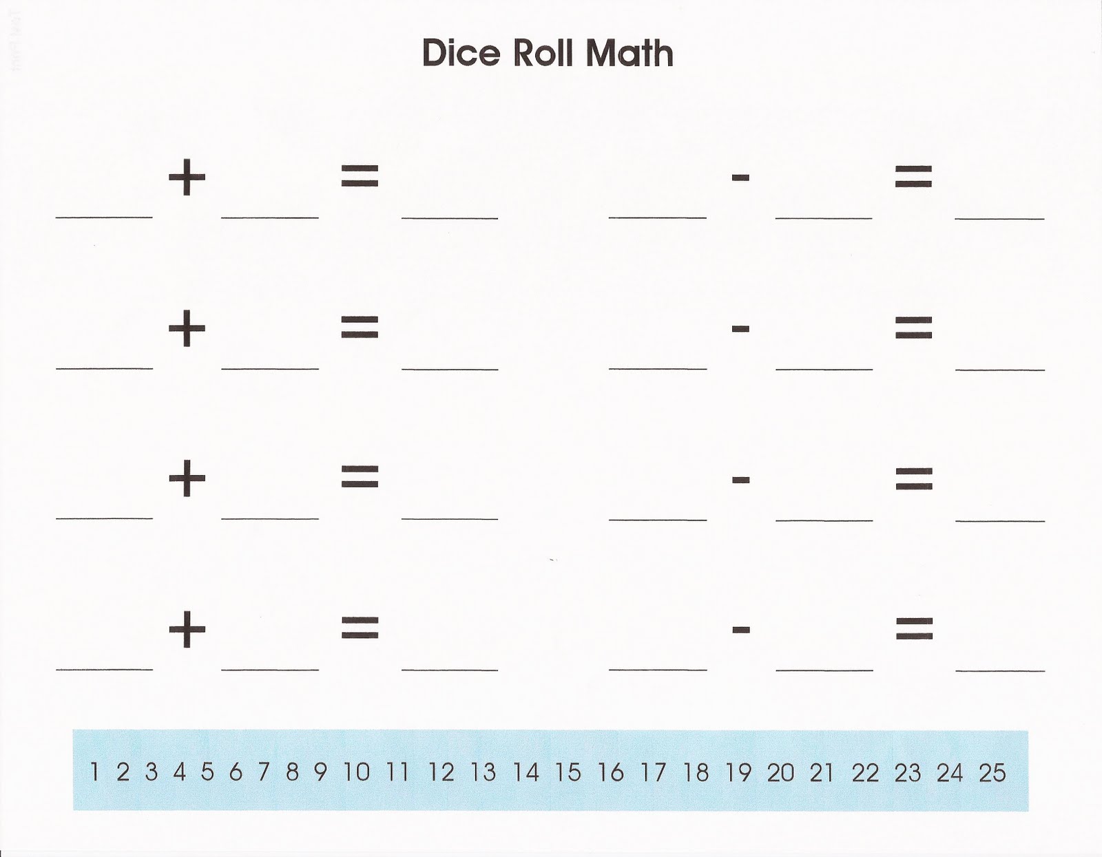 Relentlessly Fun, Deceptively Educational: Dice Roll Math