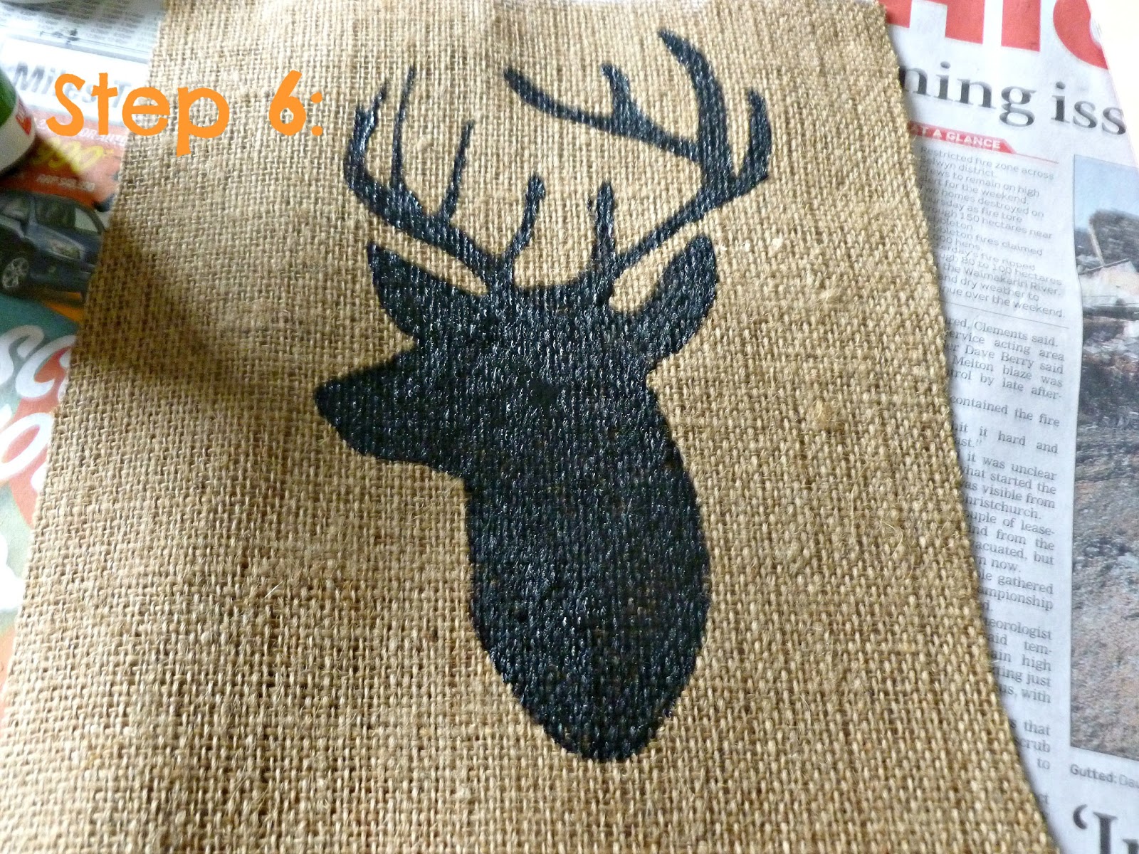 On A Crafty Adventure Tutorial How to paint on Burlap