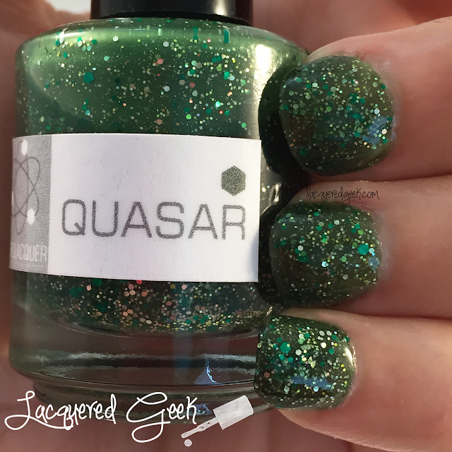 Nerd Lacquer Quasar nail polish swatch by Lacquered Geek