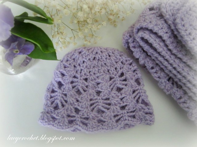 Lacy Stitch Hat, Size Newborn