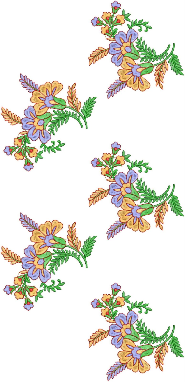 Embdesigntube Patches Allover Flat Embroidery Designs