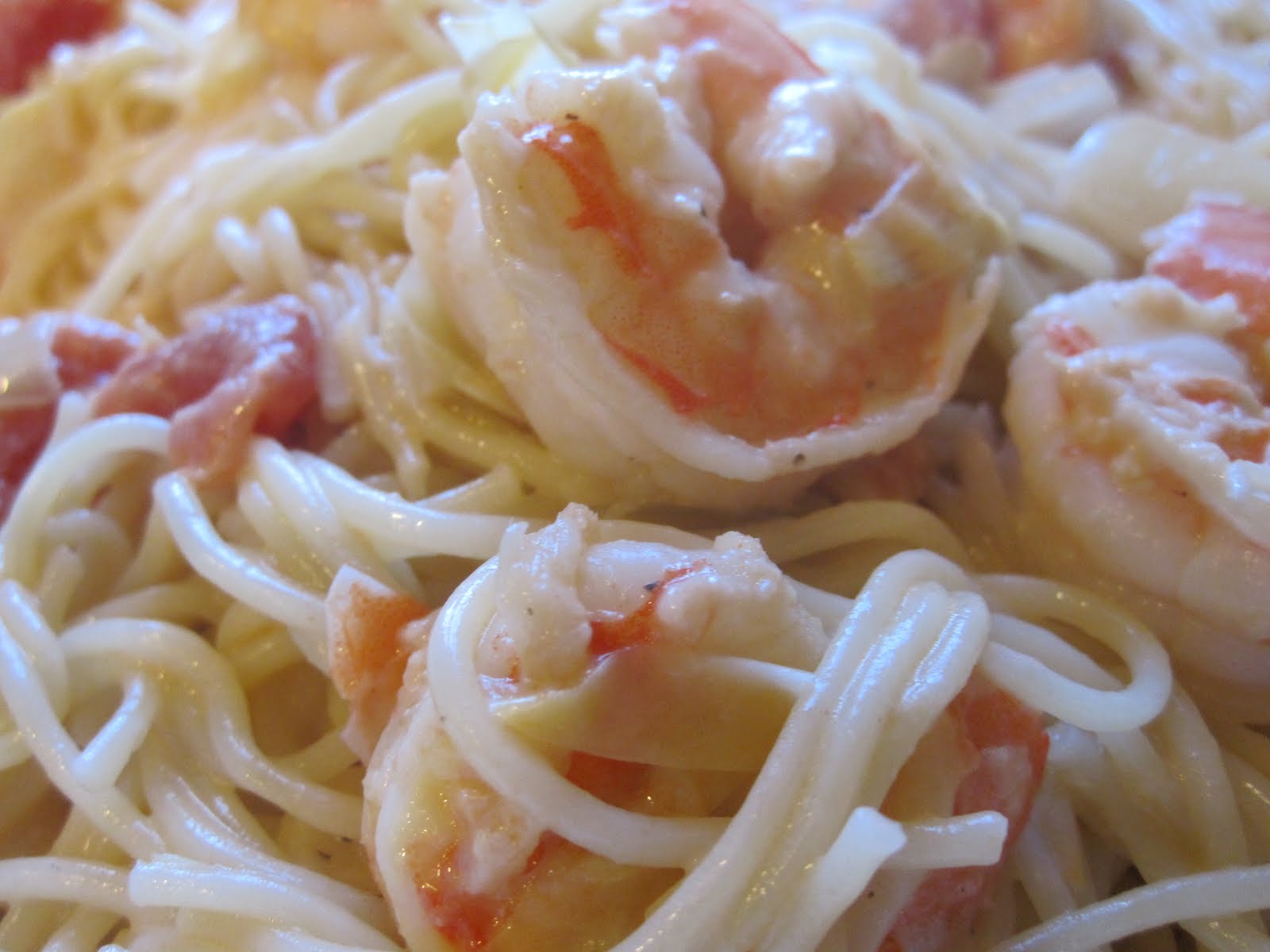 it's peanut butter shelly time! shrimp and artichokes in tomato cream