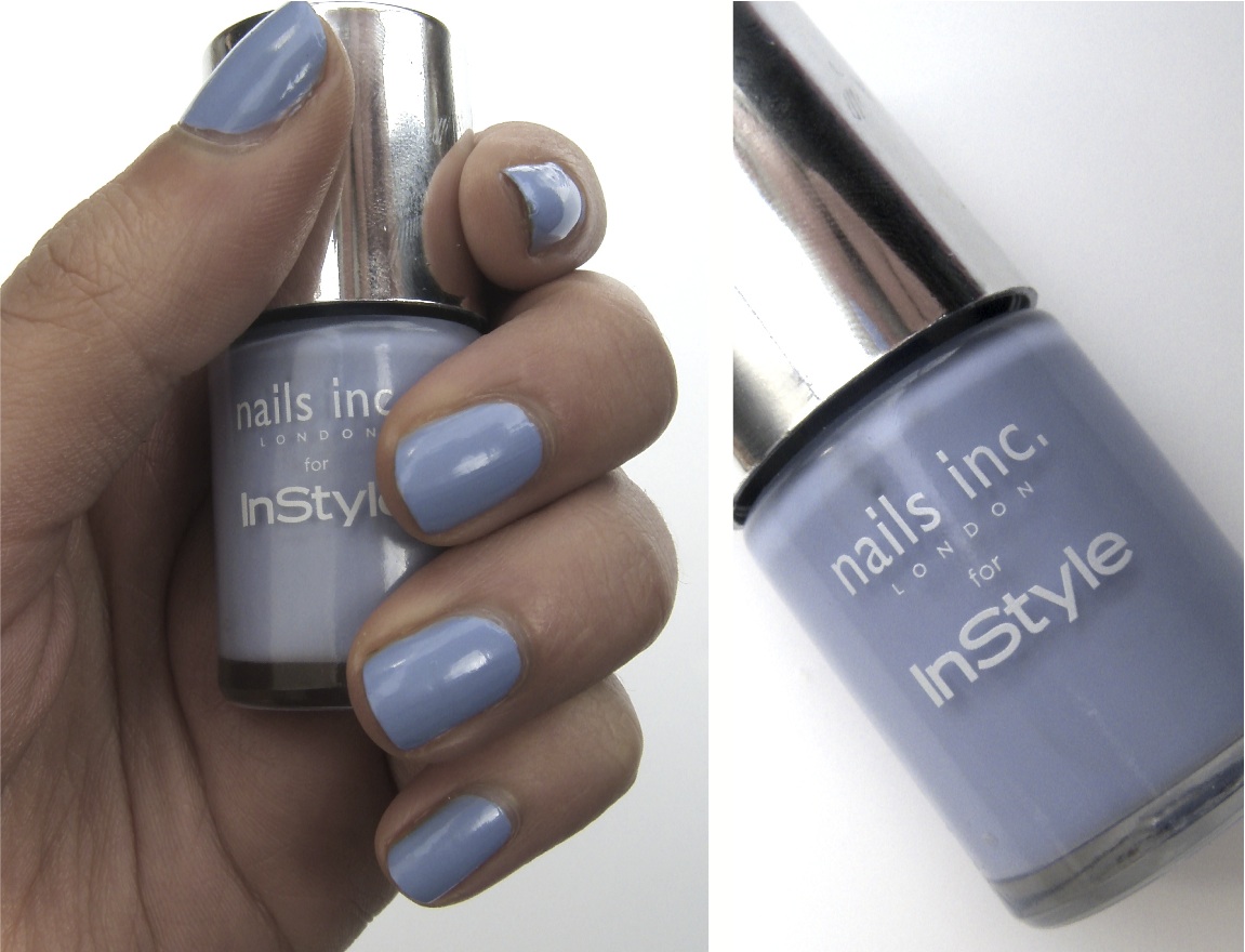 Elaine and I both chose the same free InStyle nail varnish, Bluebell