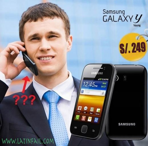 Samsung Galaxy 249 soles por el dia del padre - La oportunidad para tener un smartphone con tapita como el del chico del anuncio - Fail publicitario - LATINFAIL.COM