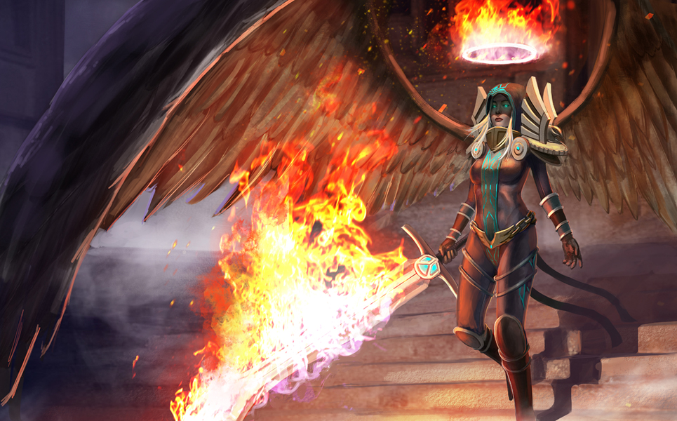 the art of young kim kayle league of legends